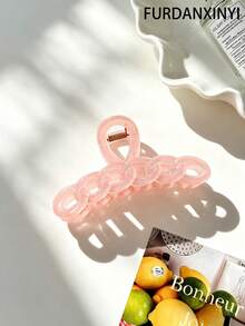 FURDANXINYI 1pc Translucent Chain Hair Clip, Soft And Clear Chain Design Hair Clip, Non-Slip Durable Large Size Women's Daily Styling Hair Accessory, Fashionable Translucent Chain Hair Clip, Suitable For Beautiful And Cute Daily Hairstyles - Multicolor - View 14