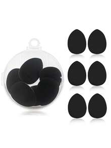 6Pcs Finger Air Cushion Puff With Box Soft Finger Powder Puff Mini Cosmetic Puff Sponge Random Colorful Beauty Makeup Tool - Multicolor - View 6