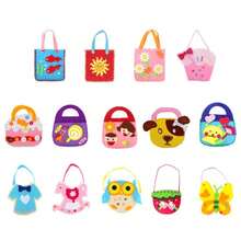 4/6/8/14pcs Children's DIY Felt Handbag Sewing Kit, Cartoon Educational Handmade Toy - Multicolor - View 4