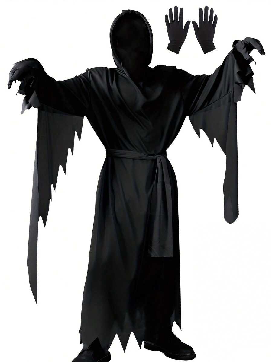 Halloween Scream Costume, Suitable For Stage Performance, Horror Outfit, Unisex - Black - View 1