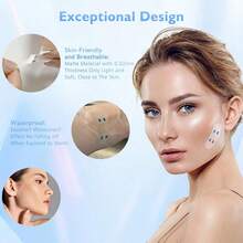 200/40/20/4Pcs Invisible Makeup Fixing Patches, Ultra Thin Breathable Skin-Friendly Adhesive Tape, Waterproof Alcohol-Free Conceal Face Stickers For Daily Party Daily Cosmetic Use, Gentle Soft Fit On Skin, Unisex Suitable For All Skin Types - Multicolor - View 3