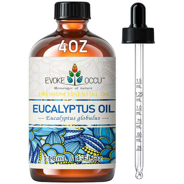 EVOKE OCCU Eucalyptus Essential Oil, Fresh Herbal Scent, 10mL/30mL/100mL/118mL For Relaxing Cleaning Diffuser Purifier Humidifier Skin Care Spa Candle Soap Making Hair Care Massage
