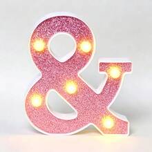 1個16cm/6.3英吋玫瑰粉LED發光字母燈，電池供電家居裝飾字母燈，適用於婚禮求婚、生日派對裝飾、週年紀念裝飾、臥室桌面字母燈及房間牆面裝飾字母 - 深粉紅色 - 查看 41