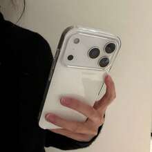 可愛果凍亮面手機殼，適用於 iPhone 17 Pro Max 17 Pro 17 17 Air 16 15 14 13 12 Pro Max 11，純色防震軟殼背蓋 - 白色 - 查看 2