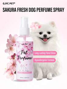 GJYC PET 寵物香水噴霧適用於狗和貓 – 持久櫻花香氣，除臭 & 清新，無酒精配方 – 3.38 液盎司 - 彩色 - 查看 1