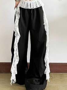 Chân váy nữ phong cách Mỹ retro chic thiết kế street dance, xếp lớp ren ruy băng ở eo, bèo nhún bất đối xứng độc đáo - Nhiều màu - Xem 12