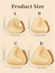 1 Pair Silicone Thickened Seamless Strapless Bra, Self-Adhesive Push-Up Sexy Invisible Breast Pads, Lingerie Accessory - Multicolor - View 4