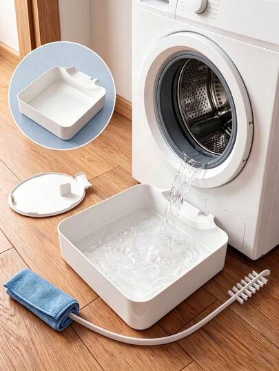 Washing Machine Drain Pan Set|Effectively Prevents Leaks And Overflows, Designed Specifically For Washing Machines Minimalist Easy-To-Clean Laundry Accessory,Suitable For Home,Travel,Bathroom Accessories,Cleaning Supplies,Halloween,Graduation Season