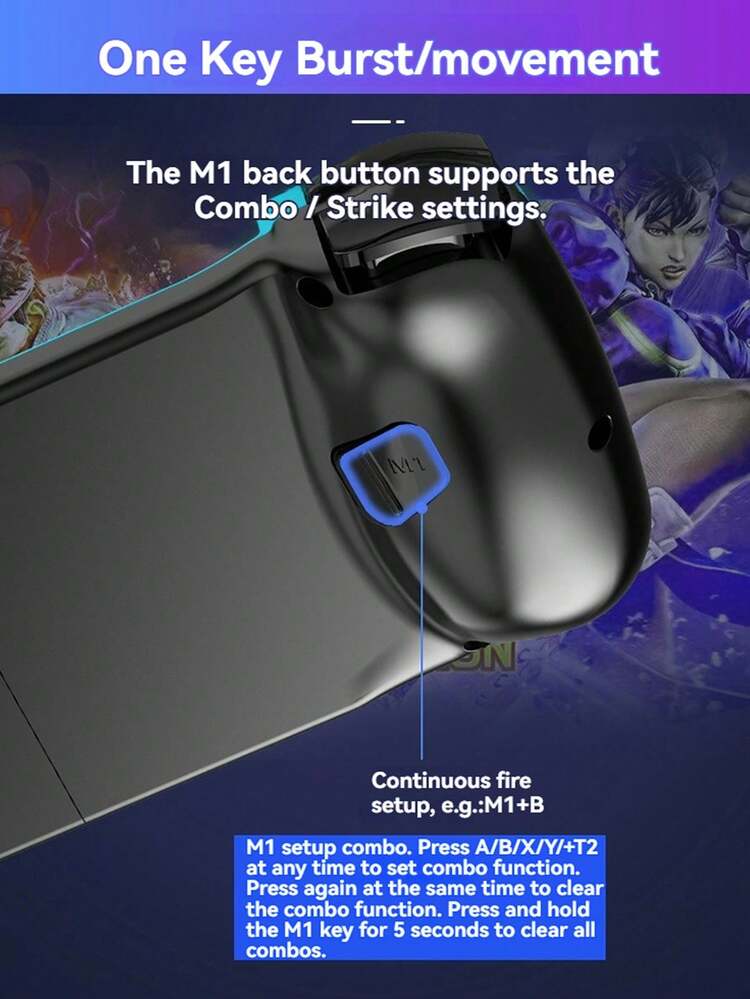 1pc Extendable Wireless Mobile Game Controller Gamepad, Compatible With IOS/Android/Switch/PS3/PC, Retractable, Single-Key Switch, Multi-Mode Joystick, Turns Mobile Into Handheld Console - View 9