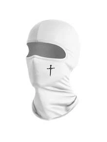 1pc Unisex Solid Color Printed Balaclava Hat Set, Single Hole Full Face Mask, Suitable For Daily Wear And Outdoor Activities - Multicolor - View 15