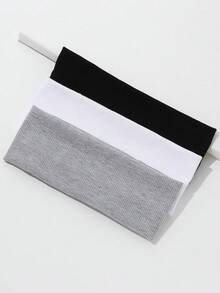 3pcs Wide Headbands With Campus Style For Sports - Multicolor - View 4