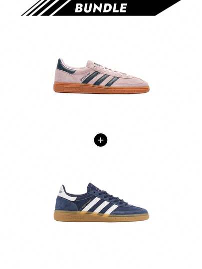 Adidas [Bundle] Sneaker da donna Court Handball Spezial rosa IF6561 + Sneaker da uomo Samba Handball Spezial indaco JP7066