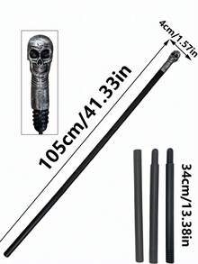 1pc 105-112cm Halloween Realistic Snake Head Skull Lion Head Dragon Head Eagle Head King Scepter Handheld Power Weapon Costume Prop Plastic Material Animal Staff Mixed Style Suitable For Halloween Festival Party Performance Costume Prop Daily Photo Prop - Multi-color - Hand-painted, Each One Is Unique - View 17