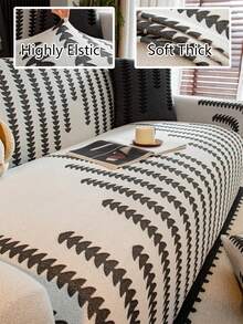 1pc 3D Full Coverage Bohemian Style Jacquard Sofa Cover, Elastic Jacquard Sofa Cover, Protects Sofa From Cat Scratch Damage, Suitable For All Seasons, Holiday Decoration Dedicated High Elasticity Full Coverage Sofa Cover, Suitable For Living Room, Bedroom, Dining Room, Outdoor, 1/2/3/4 Seater Sofa - Multicolor - View 1