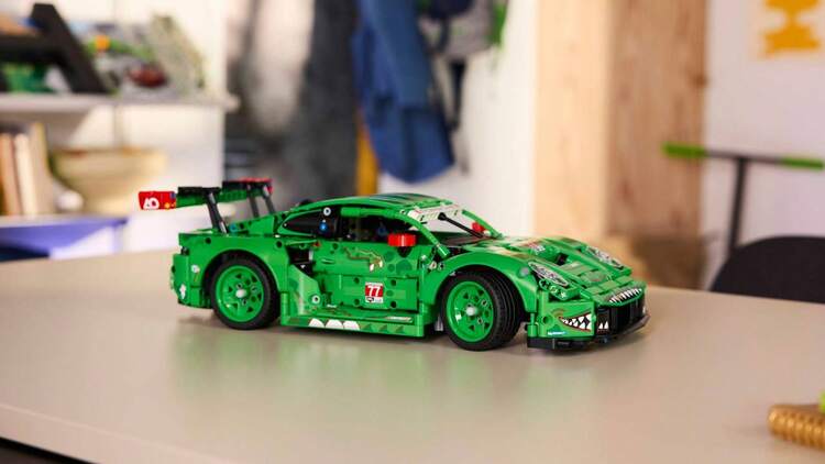 LEGO Technic Porsche 911 GT3 R REXY AO سيارة سباق (42224) - متعدد الألوان - مشاهدة 5
