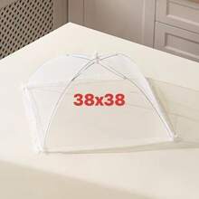 1pc Large White Pop-Up Mesh Food Cover Tent, Foldable And Washable, Suitable For Picnic, BBQ, Party And Outdoor Dining, Anti-Insect Kitchen Supplies - White - View 10