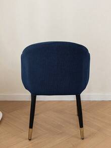 1pc Corn Fiber High Back Armchair Cover, Elastic High Back Chair Cover, Comfortable Skin-Friendly, Easy To Clean, Dust-Proof And Cat Scratch-Resistant, Suitable For Home Office Computer Chair, Hotel - Navy Blue - View 6
