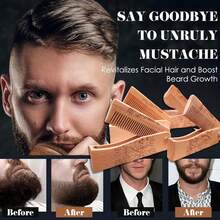 Vintage Folding Beard Comb With Skull Design, Smooth Bamboo Finish And Portable Style, Perfect Grooming Gift For Modern Men!! - Beard Comb - View 11