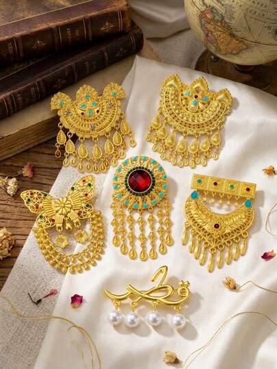 Luxury Glossy Middle Eastern Pendant Brooches - Religious Pins For Women Unisex Casual Party Accessories / Friends Gifts Badges Decoration