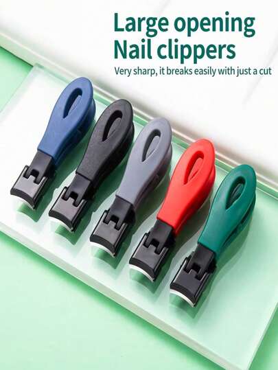 1pc Thick Wide Mouth Anti-Splash Nail Clipper, Sharp Foot And Hand Care Tool Set