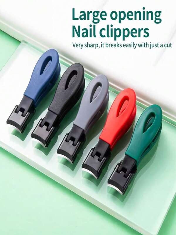 1pc Thick Wide Mouth Anti-Splash Nail Clipper, Sharp Foot And Hand Care Tool Set