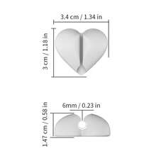 Heart-Shaped Data Cable Organizer, Dual Slot Desktop Adhesive Cable Management Holder, Self-Adhesive Heart Design Cable Storage Rack, Gift For Friends - Multicolor - View 9