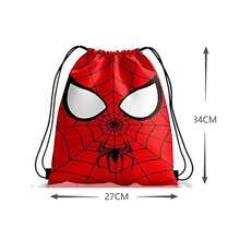 1pc Drawstring Gift Bag, 3pcs Spider Web Print Polyester Drawstring Pouches, Superhero Theme Birthday Party Candy Storage Bags - Multicolor - View 7