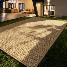 1 Piece Brown Pineapple Pattern, Simple Outdoor Rug For Home Decoration, Soft Texture And Easy To Clean Rug, Spring And Autumn Home Decoration Rug | Suitable For Small Courtyards | RV Front And Other Areas Rug | Balcony Picnic Seaside Beach Rug - Brown - View 3