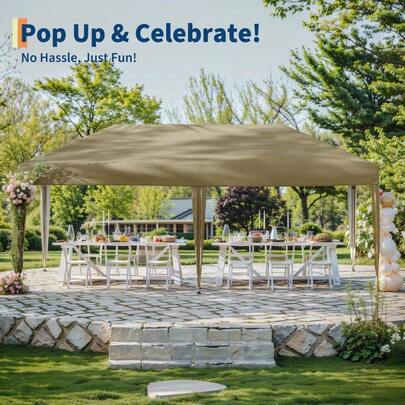 3M*3M/3M*6M Instant Canopy Tent - Durable Commercial Pop-Up Canopy For Outdoor Parties, Waterproof Gazebo Shelter For Events And Vendors