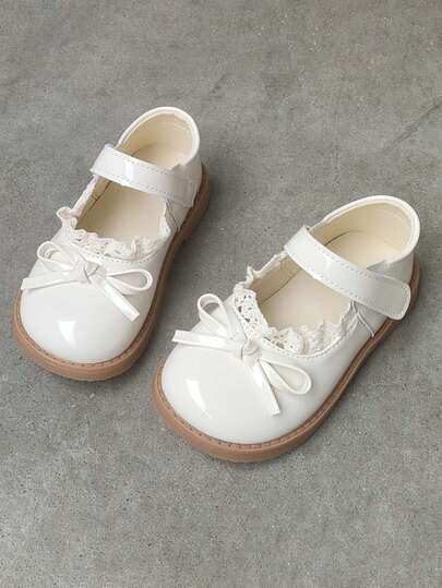 Girls' Low-Top Shallow Cute Princess Flat Shoes Children's Breathable Soft Sole Non-Slip British Shoes Versatile Fashionable Mary Jane Loafers