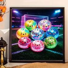 Rainbow DIY Diamond Painting Mosaic Craft, Full Round Diamond Diamond Painting Product, Suitable For Desktop Decoration And Dining Table Decoration, Handmade Set Home Decor Gift Unique Design, Holiday Party Diamond Painting Set Perfect Creative Art Holiday Gift Frameless (Random Style) - Multicolor - View 11