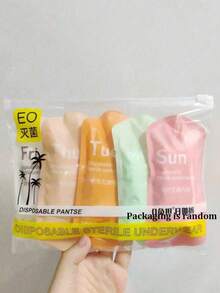 5pcs Disposable Sterile Plus Size Comfortable High Waist Maternity Panties, Suitable For Travel, Outings, Menstrual Period And Postpartum Care (Random Color) - View 7