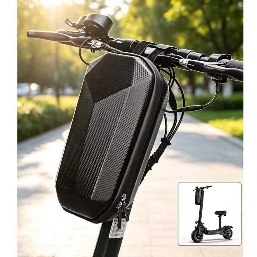 2L/3L Fully Waterproof Hard Shell Bag EVA Waterproof Front Bag For Scooter Bicycle Mountain Bike Quick Release Hanging - Black - View 1