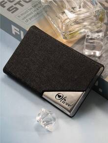 Porta Tarjetas de Visita Personalizado con Nombre, Estuche Porta Tarjetas de Visita Personalizado, Organizador de Tarjetas de Visita Personalizado, Porta Tarjetas de Visita de Cuero Personalizable, Regalos de Cumpleaños, Regalos del Día de San Valentín, Unisex, Moda, Portátil, Padre, Jefe, Colega, Madre, Amigo - Estilo A - Ver 7