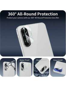 Shockproof Tempered Glass Screen Protector 4-In-1 Set 2pcs Galaxy A56 Tempered Glass Screen Protector + 2pcs Camera Lens Protector, Fit For Galaxy A17/A16/A15/A14/A55/A50S/A54/A53/A52/S24FE, Dual-Layer Shatterproof High-Definition Tempered Glass Screen Protector, [9H Hardness][Anti-Shock][Anti-Scratch], Phone Accessories, Compatible With Phone Cases, Spring Birthday Gift - Clear - View 6