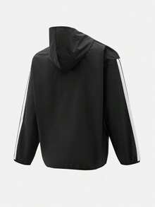 Adidas Men's M 3S WB Woven Hooded Jacket JE6325 - Black - View 2