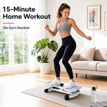 Adjustable Waist Twisting Board & 330LBS Capacity Ab Trainer, Silent Home Gym Equipment For Core/Waist Exercise, Unisex Fitness Twist Machines - Grey - View 3