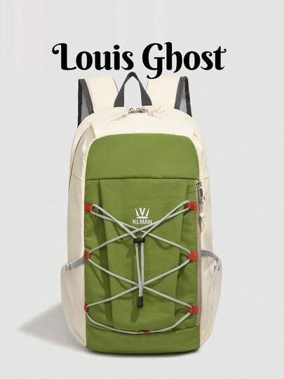 Outdoor Mountain Style Backpack. It's Your Ideal Companion For Daily Commuting, Campus Life And Weekend Light Travel. The Front Of The Backpack Features A Criss-Cross Elastic Rope Net, Convenient For Quickly Securing Jackets, Umbrellas Or Tents And Other Personal Gear; Large Capacity Can Easily Accommodate Laptops And Various Books And Documents