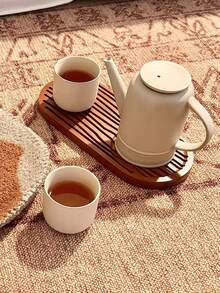 1 buah Baki Kopi, Baki Upacara Teh, Baki Kayu Oval, Baki Penyimpanan Cangkir Rumah, Baki Kering Kayu Solid, Baki untuk Rumah, Kehidupan, Dapur, Ruang Tamu, Luar Ruangan, Serbaguna, Hotel, Penggunaan Komersial - Coklat - View 6