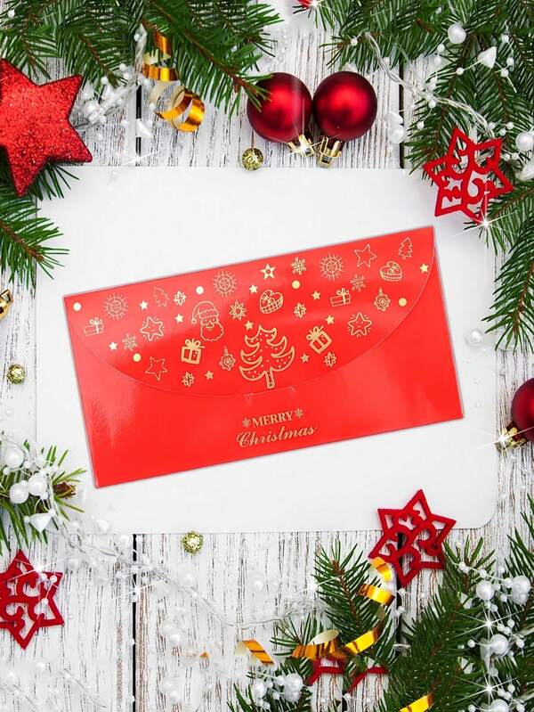 10/5/3/1pc Gift Envelopes, Christmas Cash/Red Envelopes, Gold Foil Design, Suitable For Party/Holiday/New Year/Family/Friends Occasions, Red Envelopes, Suitable For Spring Festival Decoration, Giving Red Envelopes And Unique Collectibles, Red Holiday Envelopes, Can Hold Cash, Gifts, Small Gifts - Party And Home Decor - Compatible With Most Standard Mailboxes, Holiday Envelope Design, Exquisite Holiday Patterns, High-Quality Printing