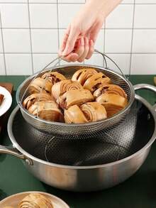 1/2 قطعة سلة بخار من الفولاذ المقاوم للصدأ للمطبخ، تسخين متساوي، رف بخار متعدد الوظائف للخضروات مع مقبض، سهولة بخار الخبز والزلابية والأرز منخفض السكر، مناسبة لبخار الزلابية والخبز والخضروات والسمك، أداة طهي أساسية لمطبخ المنزل - مشاهدة 7