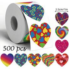 500 buah Stiker Gulungan Doodle Hati Dreamcore, Bentuk Hati 1 Inci, 2 Pilihan Gaya, Sempurna untuk Pesta Sehari-hari dan Liburan, Dekorasi Pernikahan, Dekorasi Kemasan Hadiah Amplop DIY, Hadiah Penyemangat Guru, Stiker Perekat PVC - Cinta Inti Mimpi - View 9
