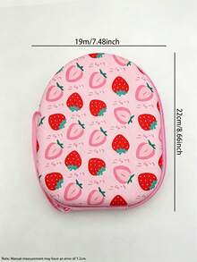1pc EVA Headphone Storage Bag, Hard Shell Anti-Drop Anti-Pressure Zipper Earphone Case, Portable Wireless Bluetooth Earphone Protective Bag, With Mesh Pocket For Data Cable And Digital Accessories, Multiple Patterns Available - View 3