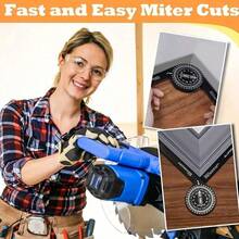 1PC 360° Adjustable Miter Saw Protractor, Precision Angle Finder Measuring Tool, Professional Woodworking Angle Gauge Ruler, Accurate Corner Angle Measuring Instrument For Table Saw, Baseboard, Crown Molding & Trim Cutting Projects - A - View 4