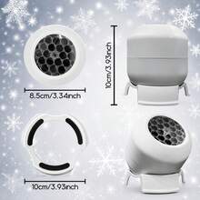 1pc Christmas Snowflake Projection Light + 1pc Base, Home Projection Light, Christmas Statue Light, Dynamic Christmas Pattern, Home Decor, Holiday Decor, Room Decor, Living Room, Party, Wedding, Christmas, Halloween - White - View 8