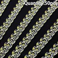 50pcs Rantai Akrilik Transparan Warna Campuran untuk Membuat Perhiasan DIY, Gelang, Gantungan Mobil, dan Aksesoris Rantai Ponsel - Rantai transparan buatan sendiri - View 13