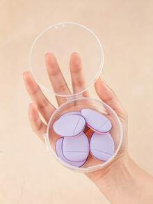 6Pcs Finger Air Cushion Puff With Box Soft Finger Powder Puff Mini Cosmetic Puff Sponge Random Colorful Beauty Makeup Tool - Multicolor - View 4