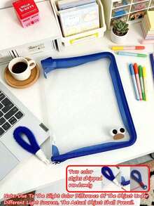 1pc Versatile Clear Document Pouch Waterproof Zipper File Bag Large Capacity Wide Bottom Space Saving Multi Color Design Portable Organizer For Test Papers Home Work Certificates Bills Receipts Stationery Pencil Cases Ideal For School Office - Multiple Styles - View 16