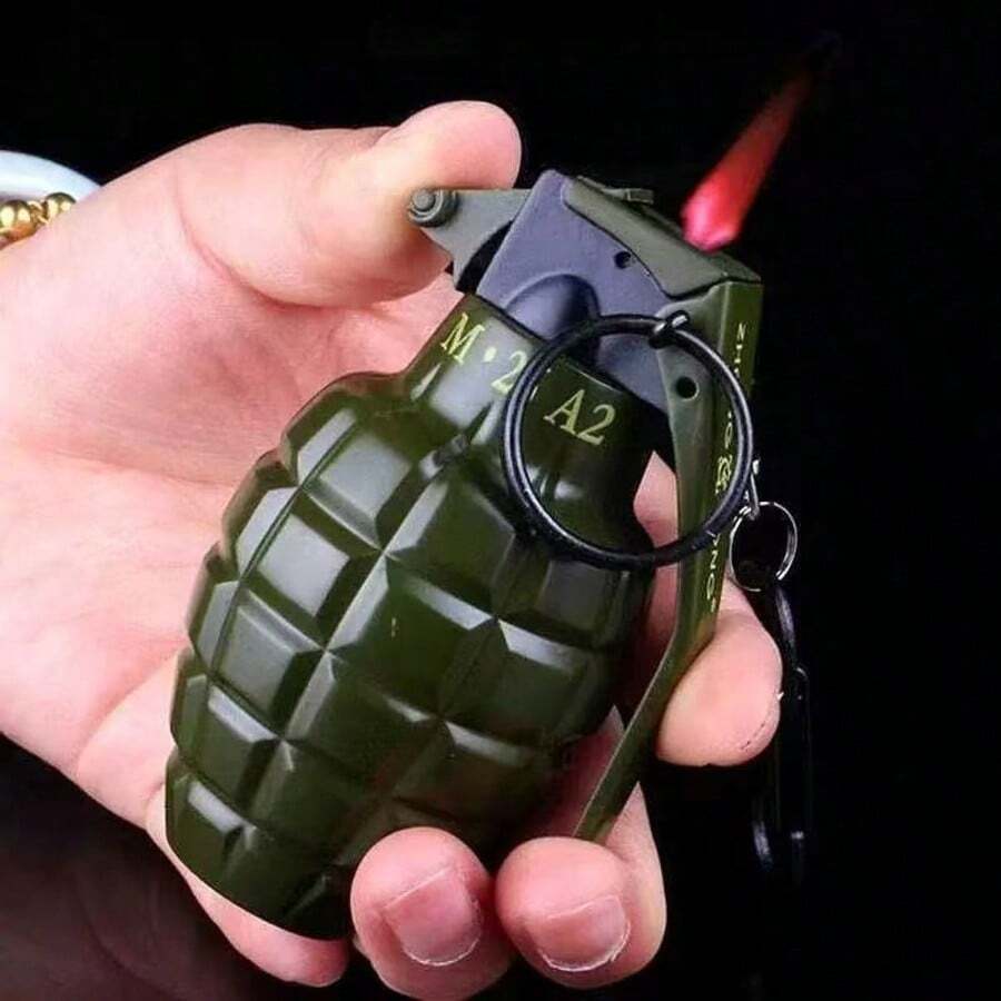 Encendedor de antorcha a Prueba de Viento, Encendedor de butano Recargable, Encendedor de butano - 9166 Granada GRANDE - Ver 1