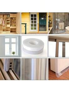 1 Roll Sealing Strip Sealing Tape Door Bottom Seal Strip For House Gaps Or Shower Door - Multi-color - View 9